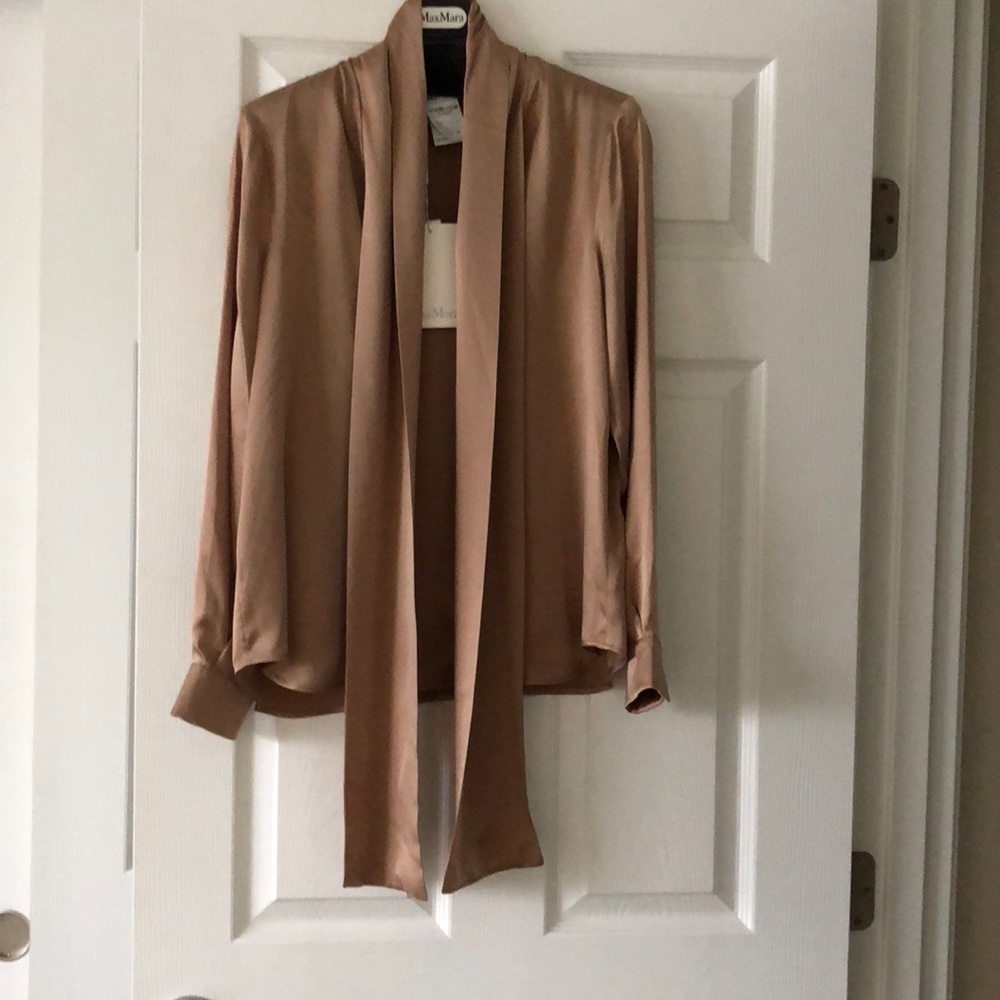 Max mara tie silk blouse